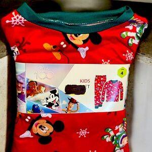 Disney 100 Mickey Mouse pajamas red size 4 new unisex